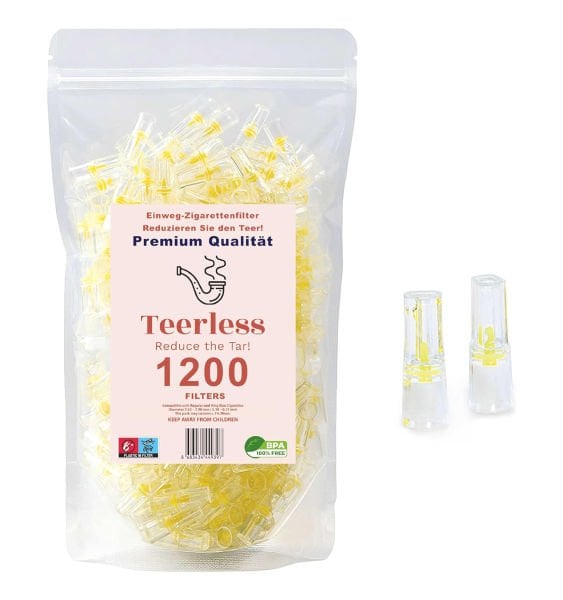TEERLESS Premium Disposable Cigarette Filters (1200 Pieces)