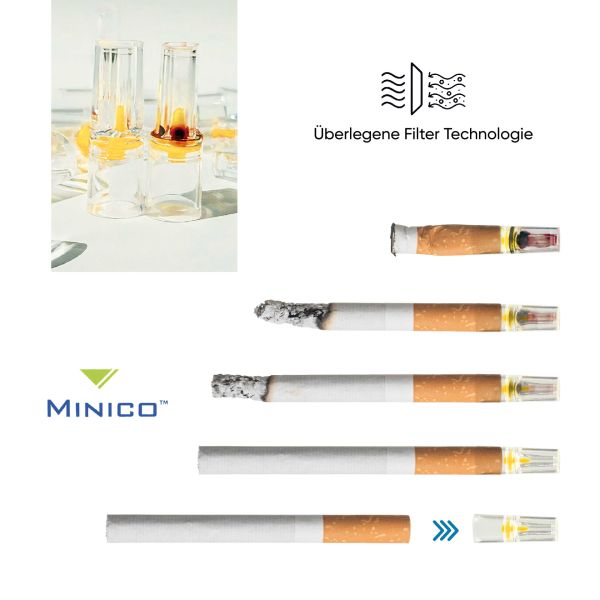 MINICO Disposable Cigarette Filters for Smokers (350 Pieces)